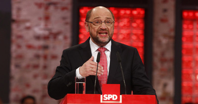 MArtin Schulz büyük koalisyon icin delegelerin karsisinda