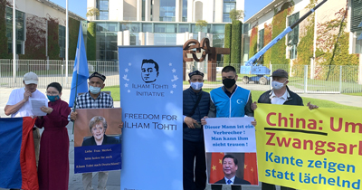 Berlin'de Çin yönetimi aleyhine gösteri Berlin'de Çin yönetimi aleyhine gösteri
