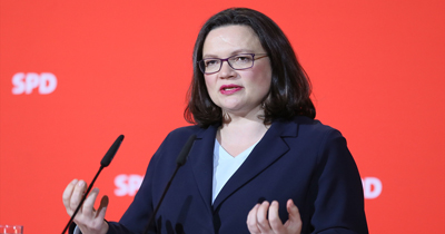 SPD’nin yeni başkanı Andrea Nahles SPD’nin yeni başkanı Andrea Nahles