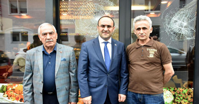 Saldırıya uğrayan cami ve iş yerlerine destek ziyareti