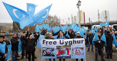 Berlin'de binler Çin’i protesto etti Berlin'de binler Çin’i protesto etti