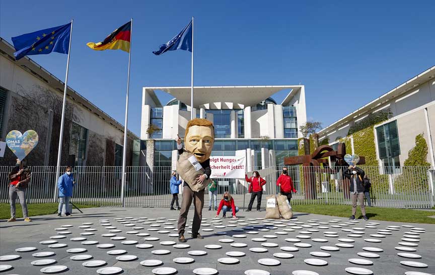 Berlin’de gıda güvenliği politikası protesto edildi