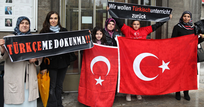 Berlin’de Türkçe dersleri için gösteri