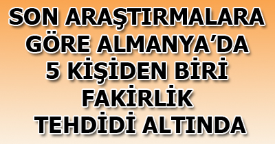 Almanya'da 16 milyon yoksulluk sınırında Almanya'da 16 milyon yoksulluk sınırında