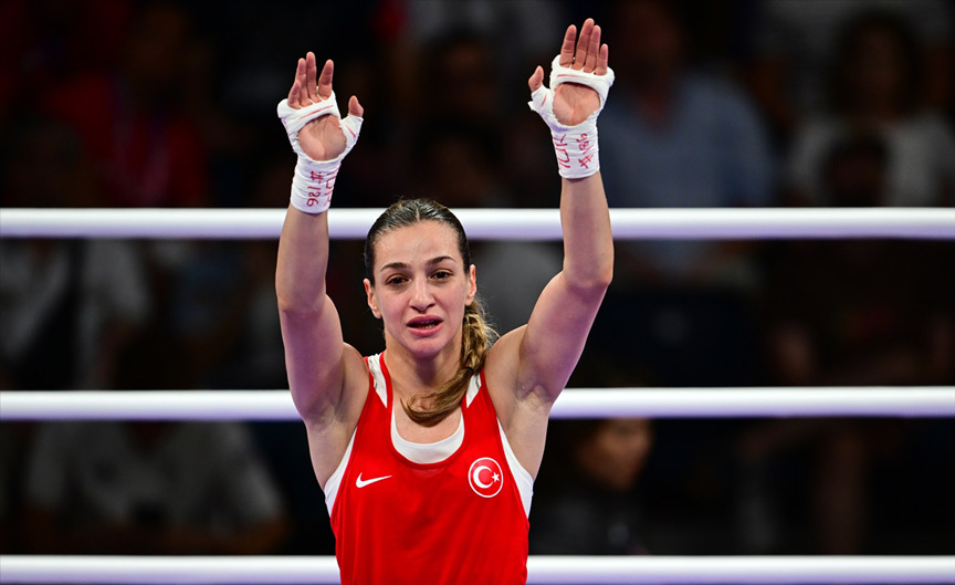 Milli boksör, Paris 2024'te madalyayı garantiledi Milli boksör, Paris 2024'te madalyayı garantiledi