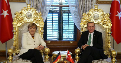 Merkel ve Erdoğan Filistin'i görüştü Merkel ve Erdoğan Filistin'i görüştü