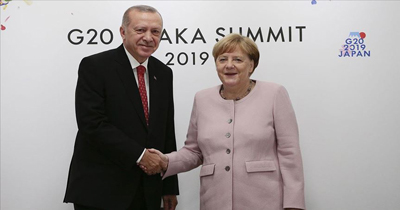 Erdoğan G20 çerçevesinde Merkel'i kabul etti