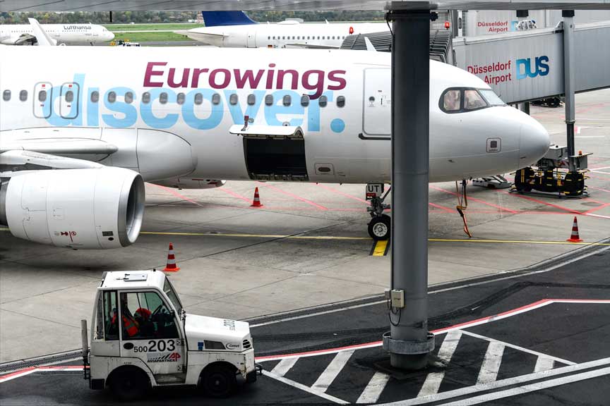 Pilotların 3 günlük grevi nedeniyle Eurowings yüzlerce uçuşu iptal etti