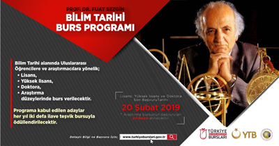 YTB’den Fuat Sezgin burs programı YTB’den Fuat Sezgin burs programı