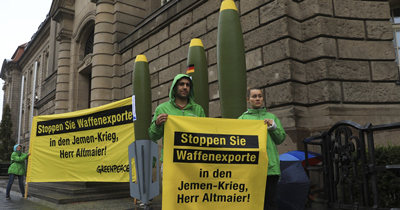 Greenpeace'ten Almanya'ya silah ambargosu çağrısı Greenpeace'ten Almanya'ya silah ambargosu çağrısı