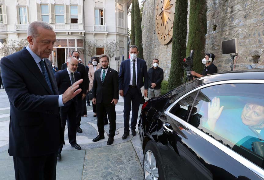 Erdogan Merkel görüsmesi