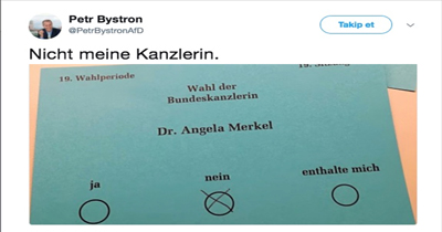 Oy pusulasının resmini paylaşan AfD'li vekile para cezası