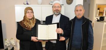 Diyanet İşleri Başkanı Genç ailesini ziyaret etti