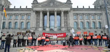 Almanya‘nın silah ihracat politikası protesto edildi