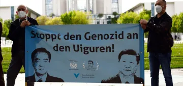 Başbakanlık binası önünde Çin'in Uygurlara baskısı protesto edildi