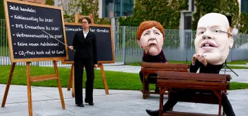 Başbakanlık binası önünde iklim politikası protesto edildi