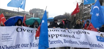 Berlin'de Çin’e yönelik protesto eylemi