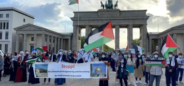 Berlin’de İsrail'in Filistinlilere saldırıları protesto edildi