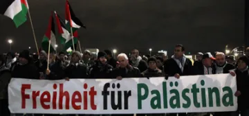 Berlin’de İsrail’e tepki gösterisi