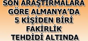 Almanya'da 16 milyon yoksulluk sınırında