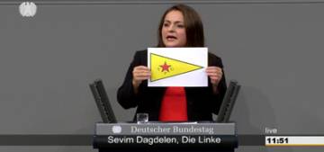 Dağdelen mecliste YPG sembolü açtı