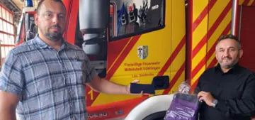 DİTİB camisinden itfaiyeye maske bağışı