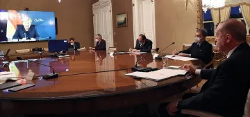 Merkel ve Erdoğan video konferansla görüştü