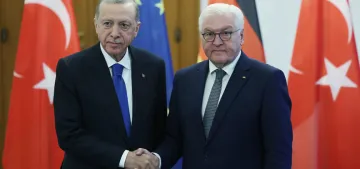 Erdoğan Alman mevkidaşı Steinmeier ile görüştü Erdoğan Alman mevkidaşı Steinmeier ile görüştü