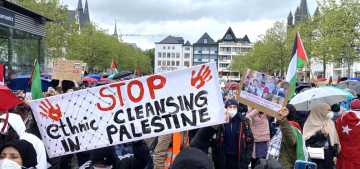 Köln'de İsrail'in saldırıları protesto edildi