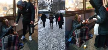 Türk gençleri Münih‘te evsizlere çorba dağıttı