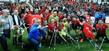 Türkiye Ampute Milli Futbol takimi Avrupa şampiyonu oldu