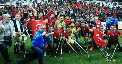 Türkiye Ampute Milli Futbol takimi Avrupa şampiyonu oldu